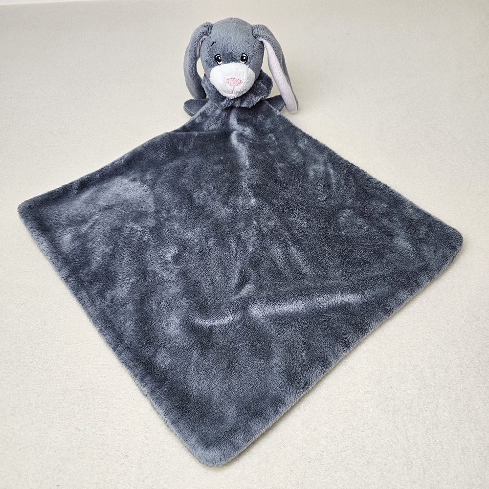 BOBO Buddies Gray Plush Bunny Rabbit Lovey Security Blanket Grey Soft
